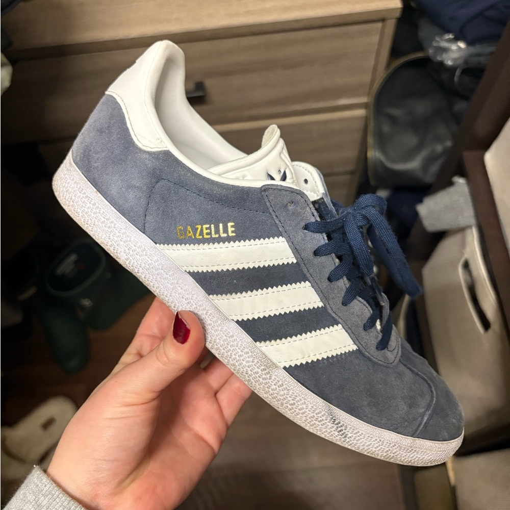 Adidas Gazelle Navy and White Shoes